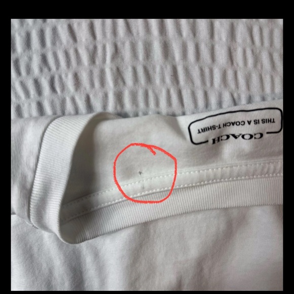 Coach Men's T-Shirt 2XL White Signature Logo Short Sleeve 100% Cotton - Picture 7 of 13